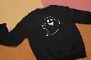 Embossed Happy Ghost Sweatshirt