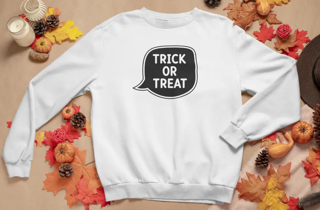 Embossed Trick or Treat Sweatshirt