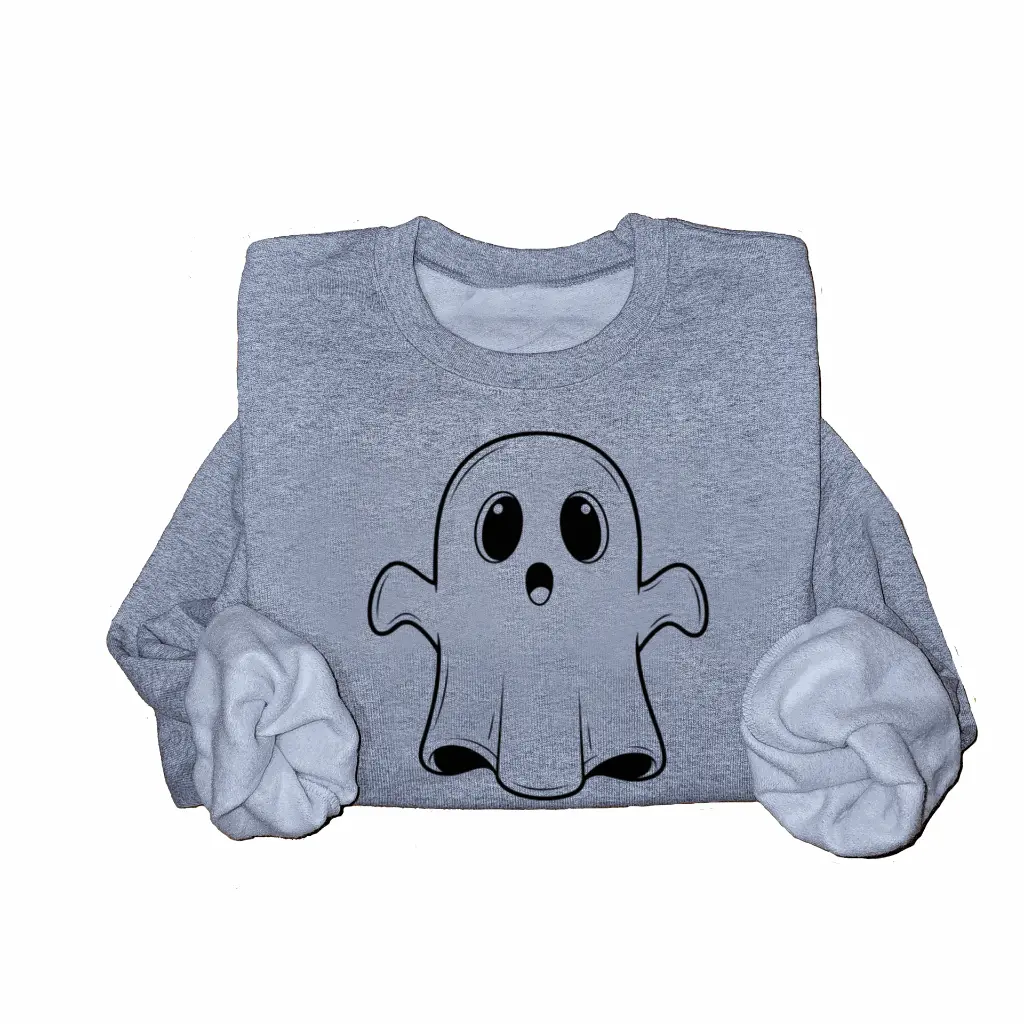 Embossed Spooky Ghost Sweatshirt