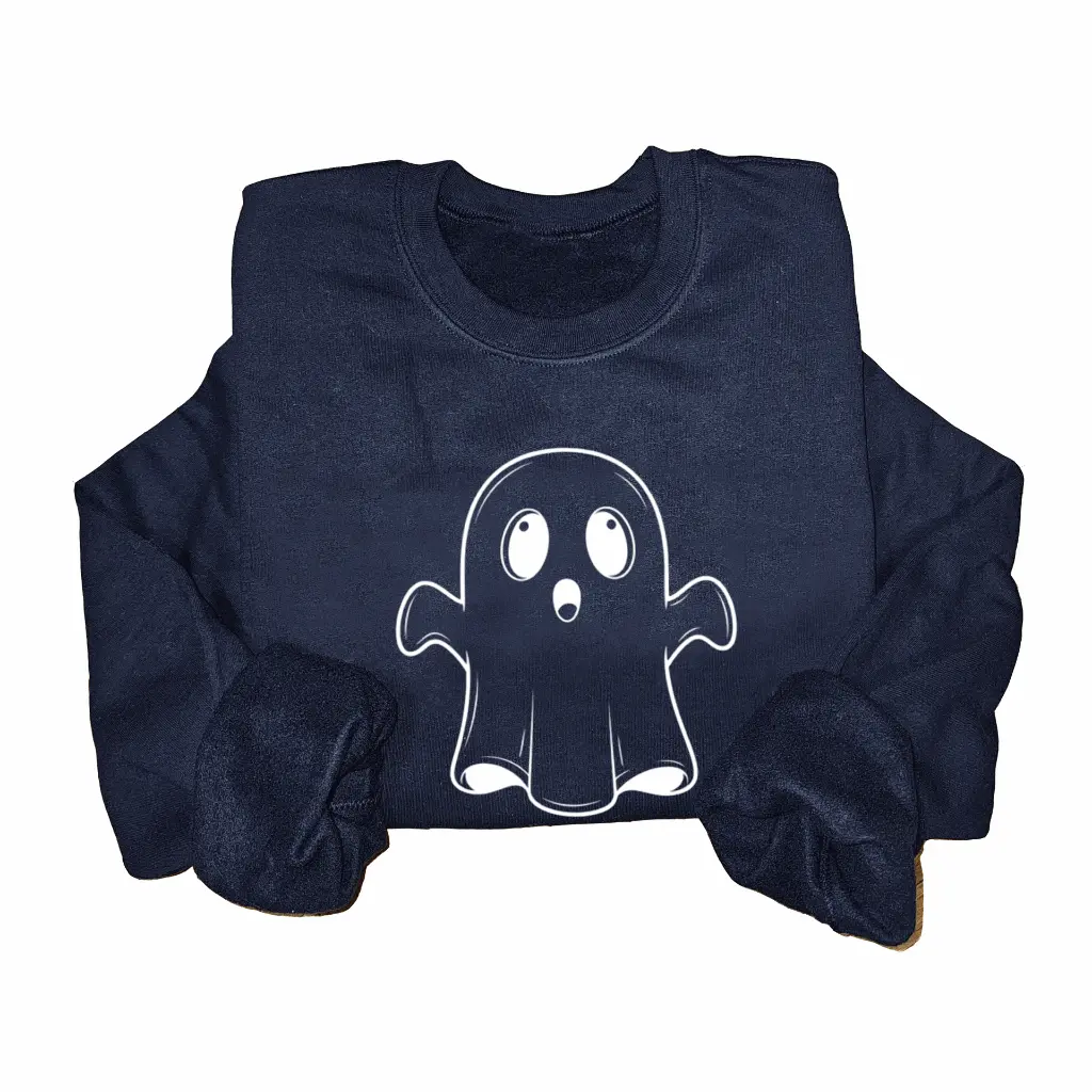 Embossed Spooky Ghost Sweatshirt