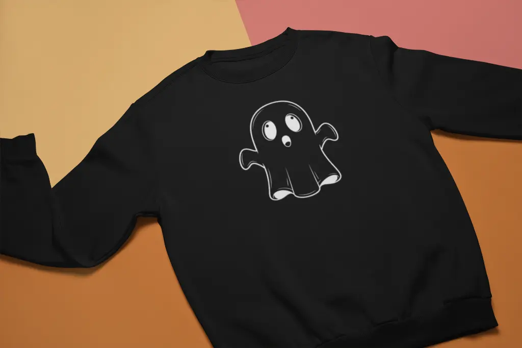 Embossed Spooky Ghost Sweatshirt
