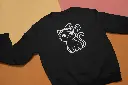 Embossed Spooky Cat Sweatshirt