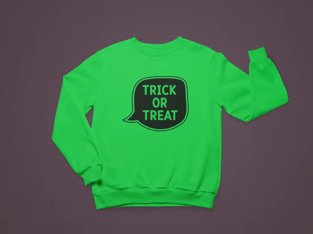 Embossed Trick or Treat Sweatshirt