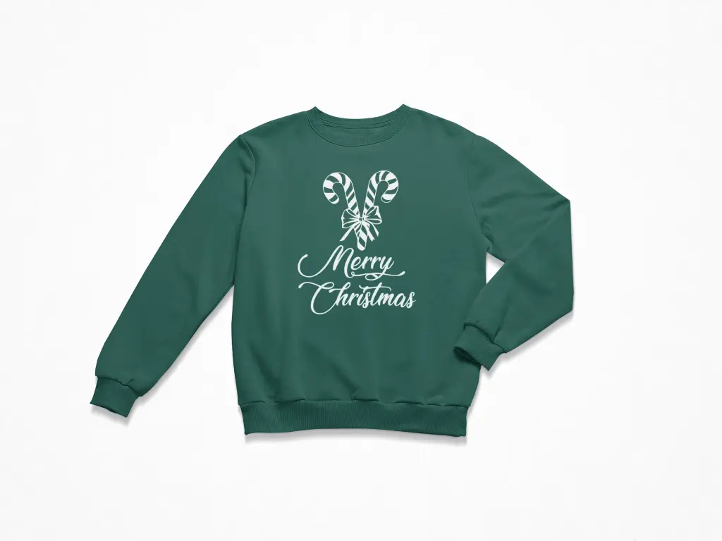Embossed Candy Cane Sweatshirt