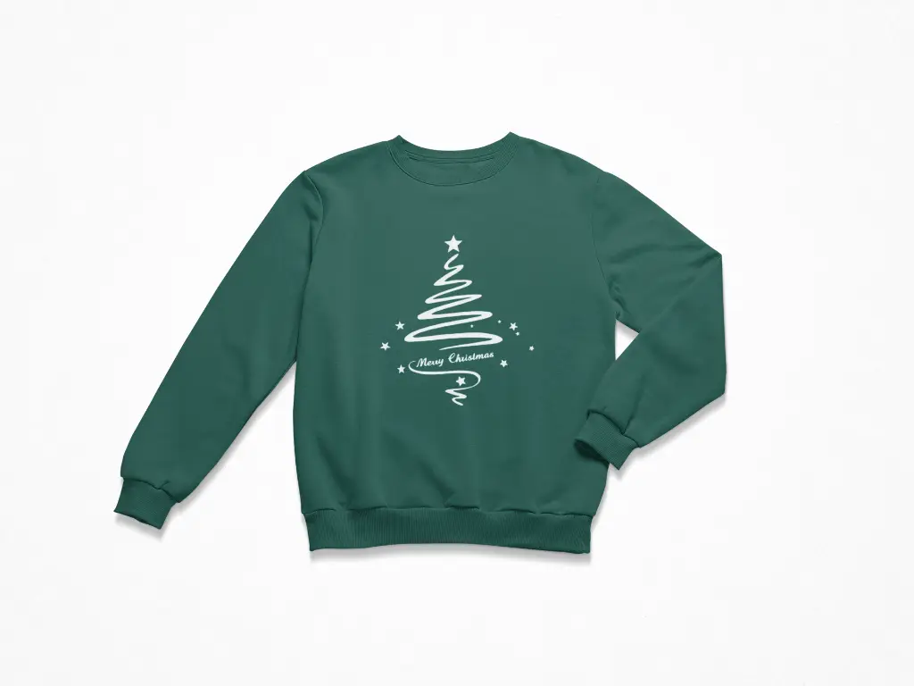 Embossed Christmas Tree Sweatshirt
