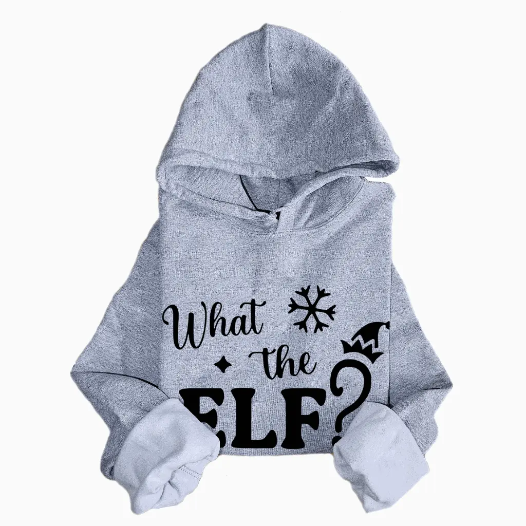 Embossed What the Elf Hoodie