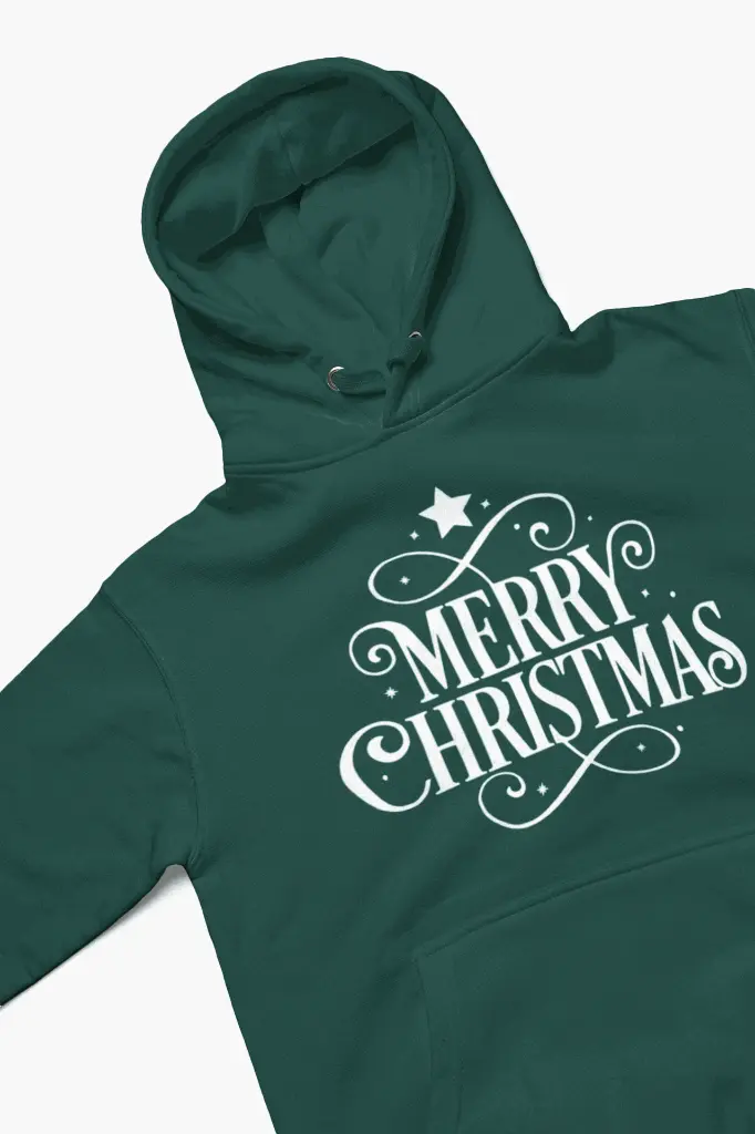 Embossed Merry Christmas Hoodie