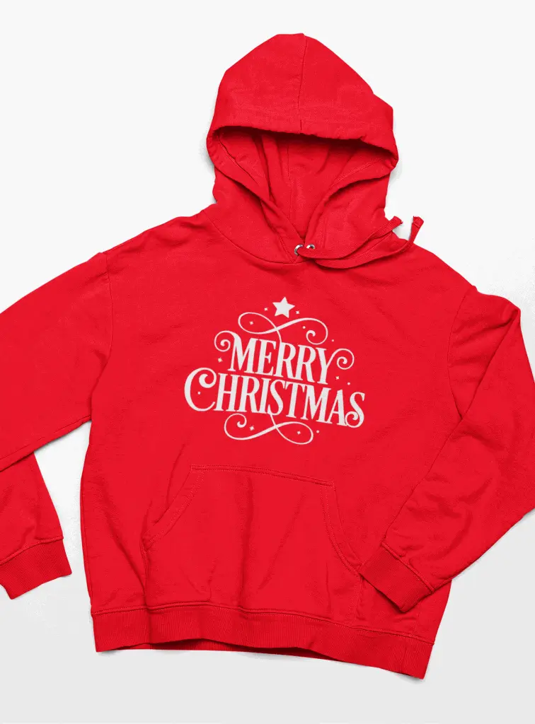 Embossed Merry Christmas Hoodie