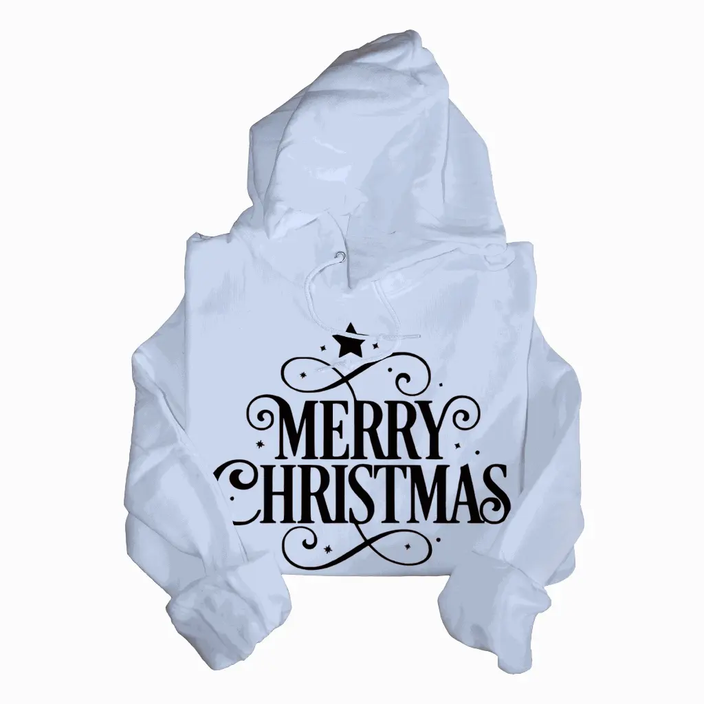 Embossed Merry Christmas Hoodie