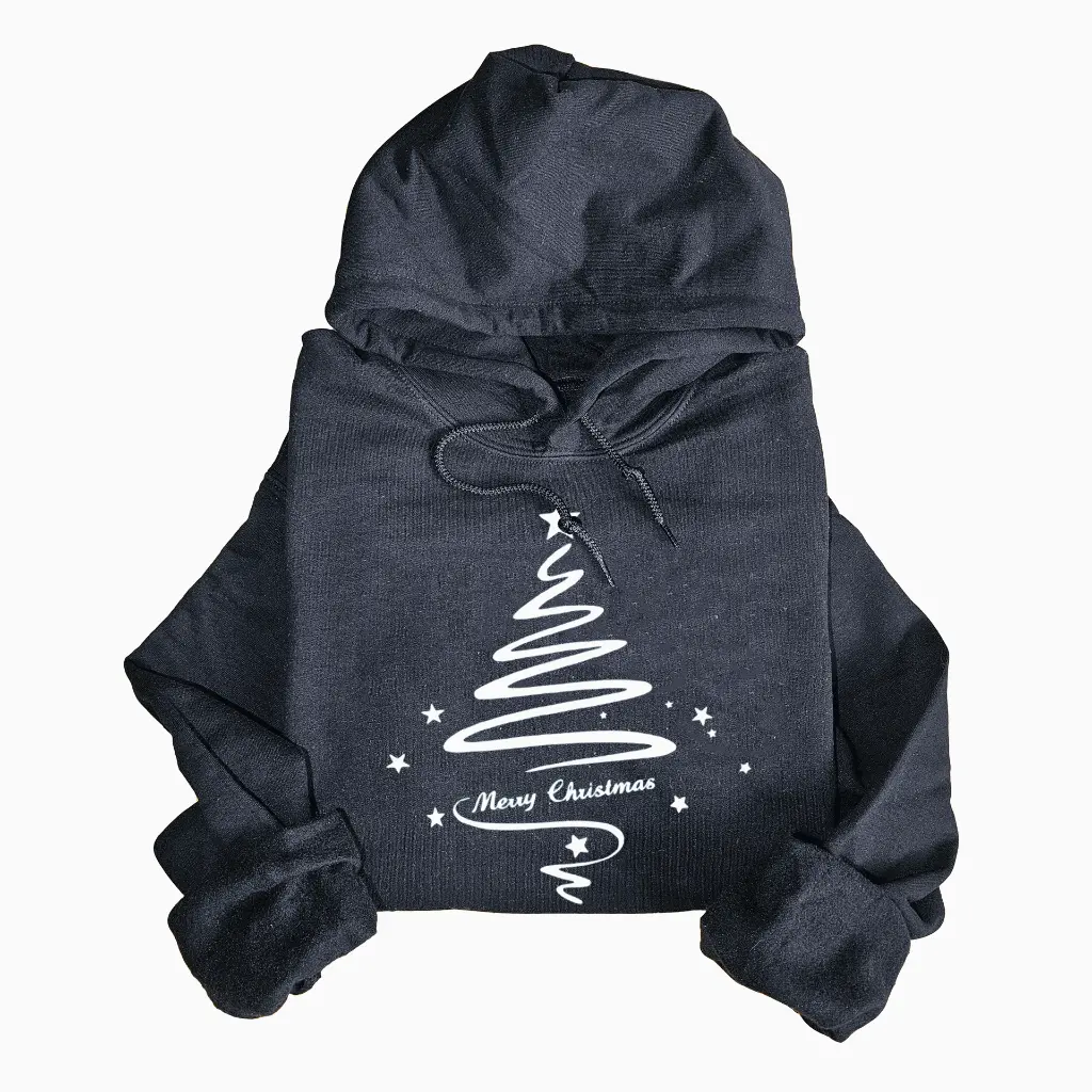 Embossed Christmas Tree Hoodie