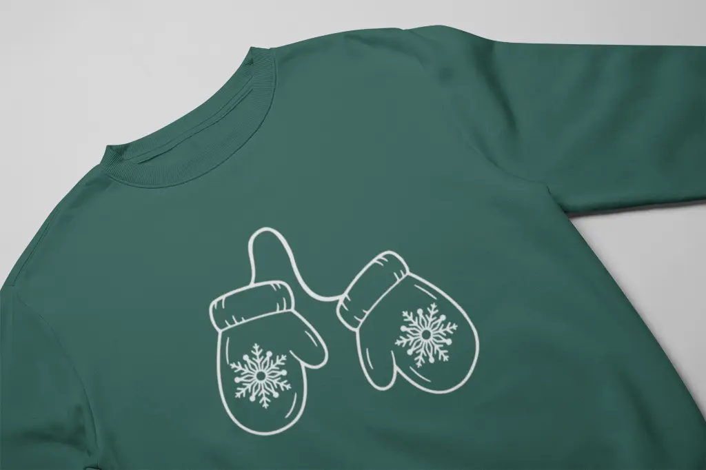 Embossed Mittens Sweatshirt