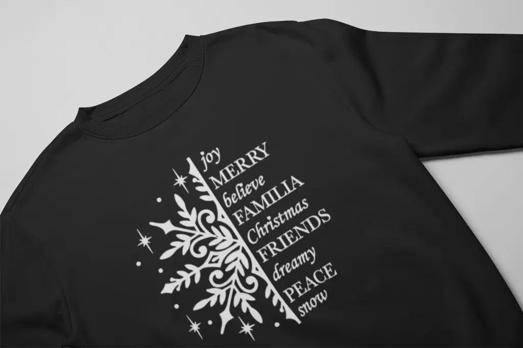Embossed Snowflake Sweatshirt