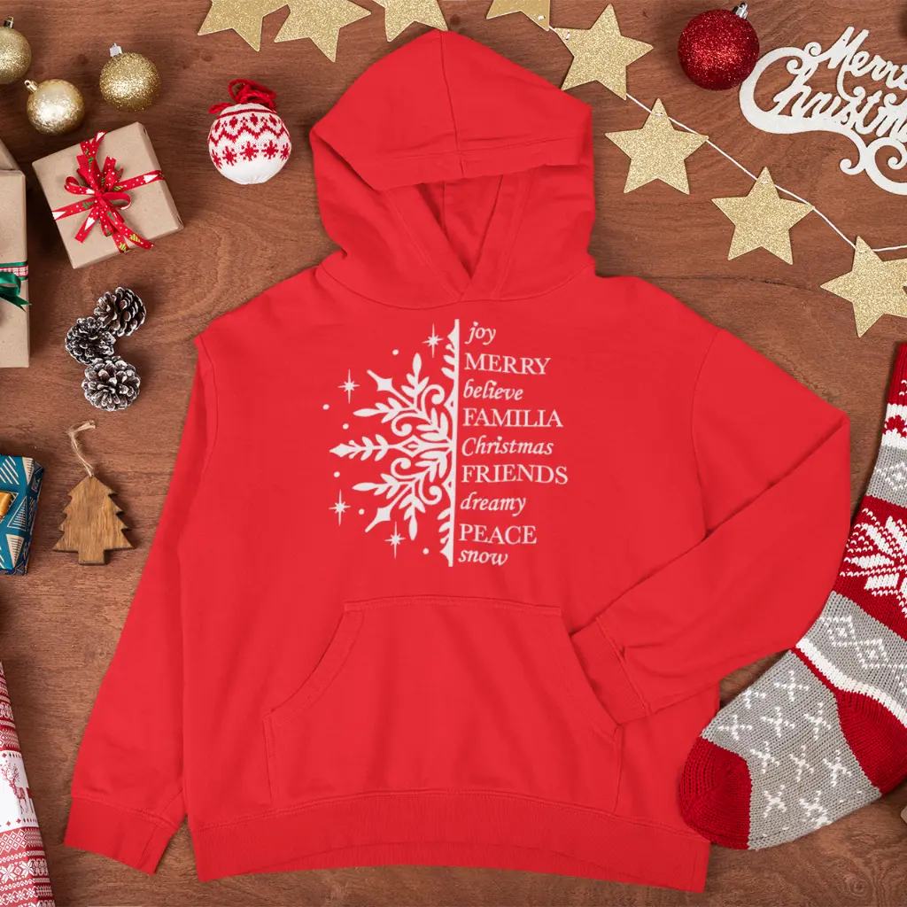 Embossed Snowflake Hoodie