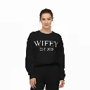 Personalized Embossed WIFEY Sweatshirt Contrast