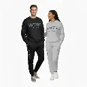Personalized Embossed Puff WIFEY Sweatshirt & Joggers Set Contrast