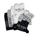 Personalized Embossed HUBBY Sweatshirt & Joggers B&W Set