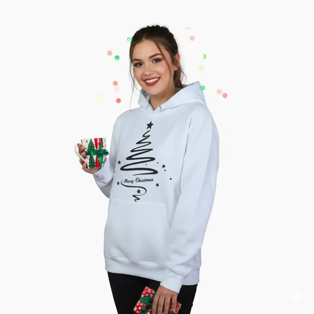 H -W.webpEmbossed Christmas Tree Hoodie