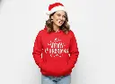 Embossed Merry Christmas Hoodie