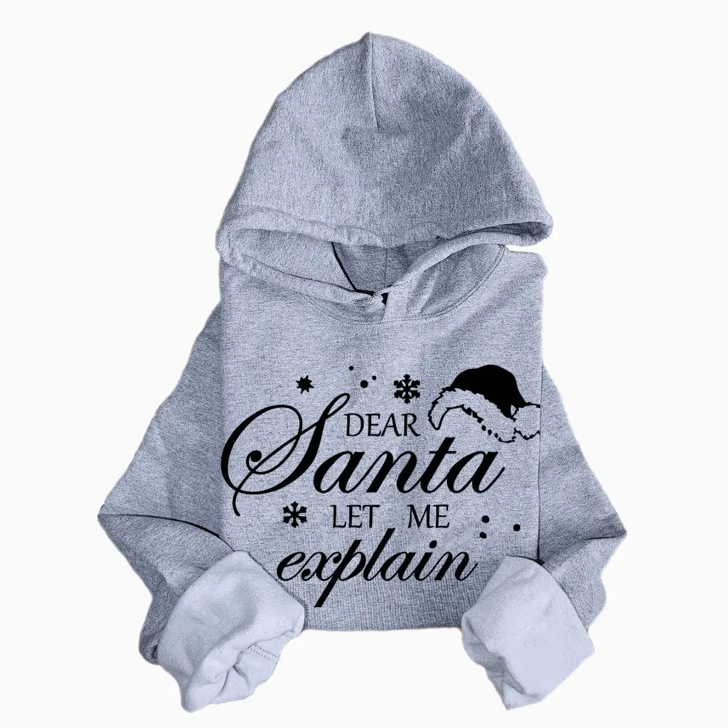 Embossed Santa let me explain Hoodie