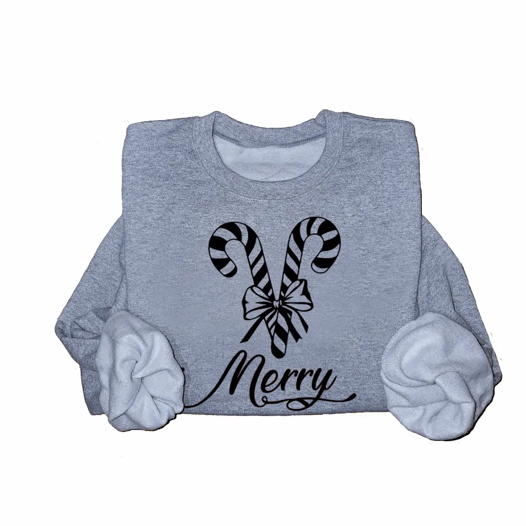 Embossed Candy Cane Sweatshirt