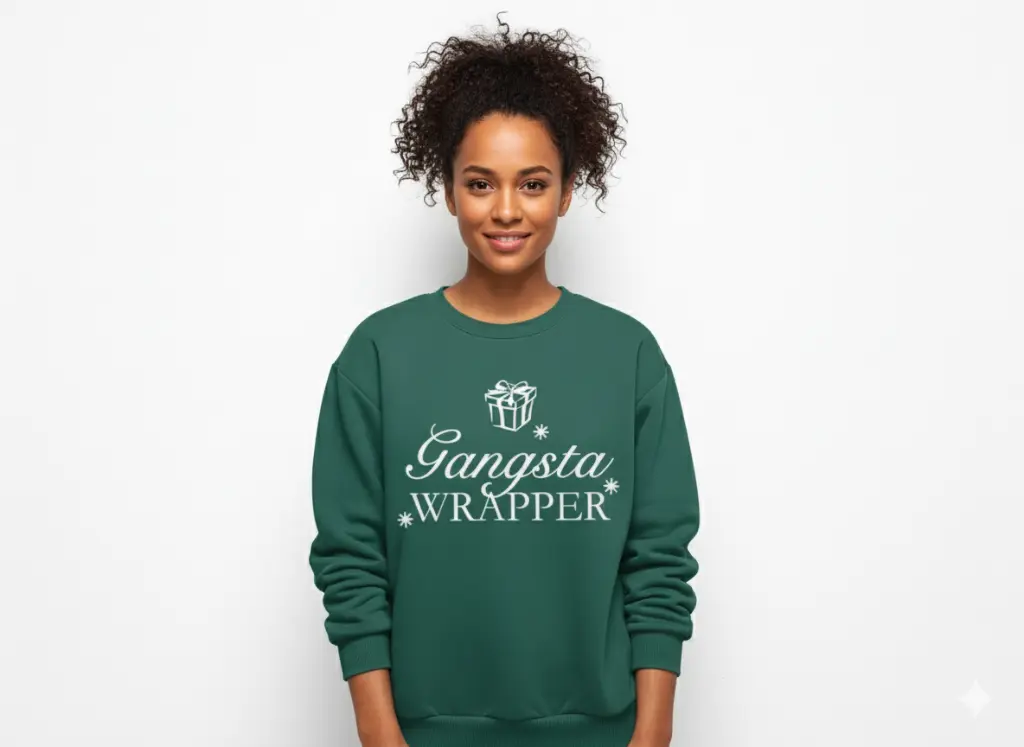 Embossed Gangsta Wrapper Sweatshirt