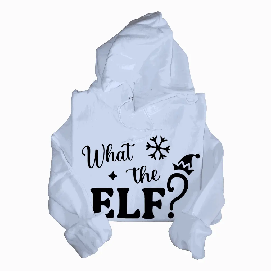 Embossed What the Elf Hoodie