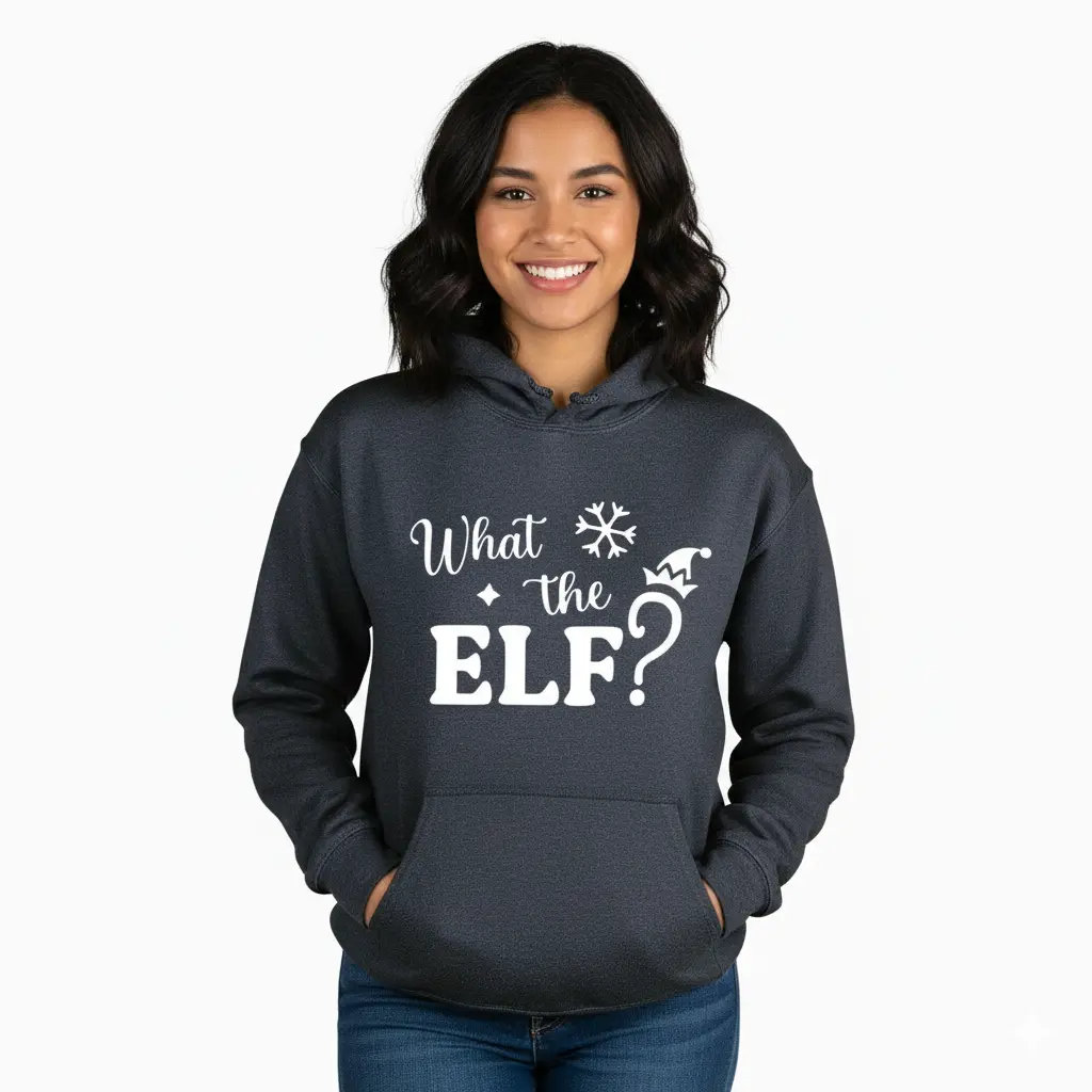 Embossed What the Elf Hoodie