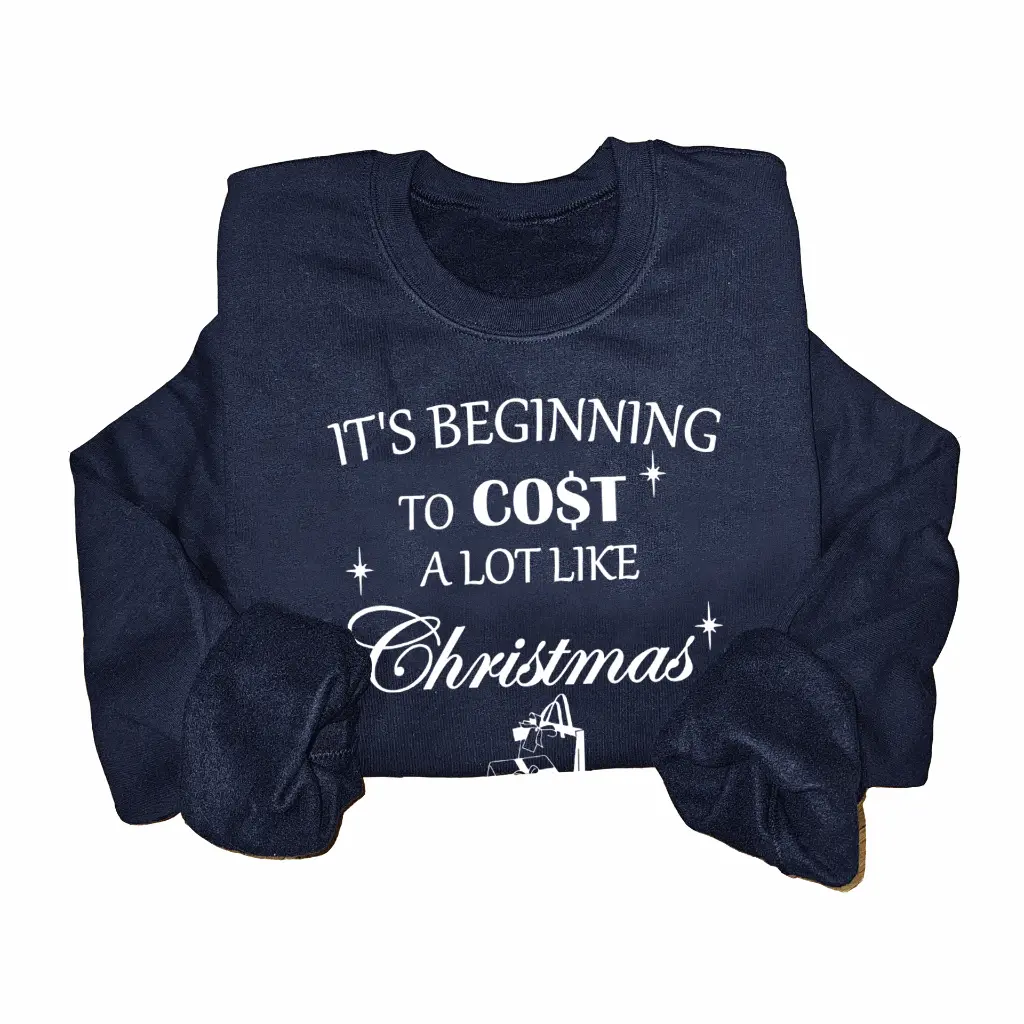 Embossed Cost like Christmas Sweatshirt