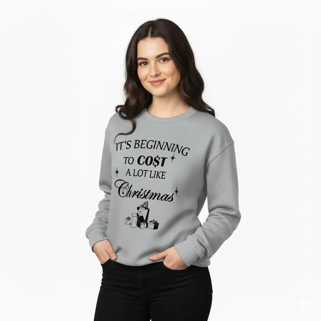 Embossed Cost like Christmas Sweatshirt