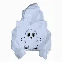 Embossed Spooky Ghost Hoodie