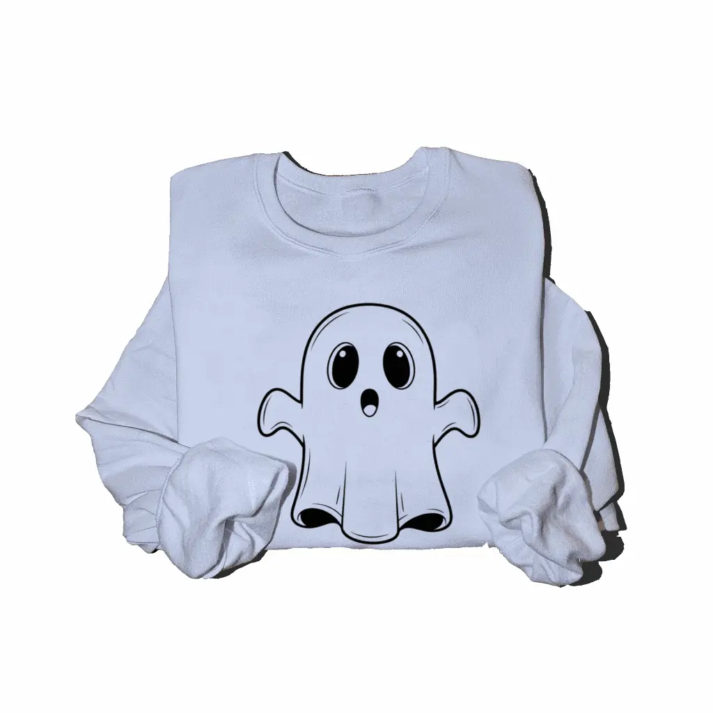 Embossed Spooky Ghost Sweatshirt