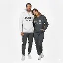 Personalized Embossed Puff HUBBY Hoodie & Joggers Set Contrast