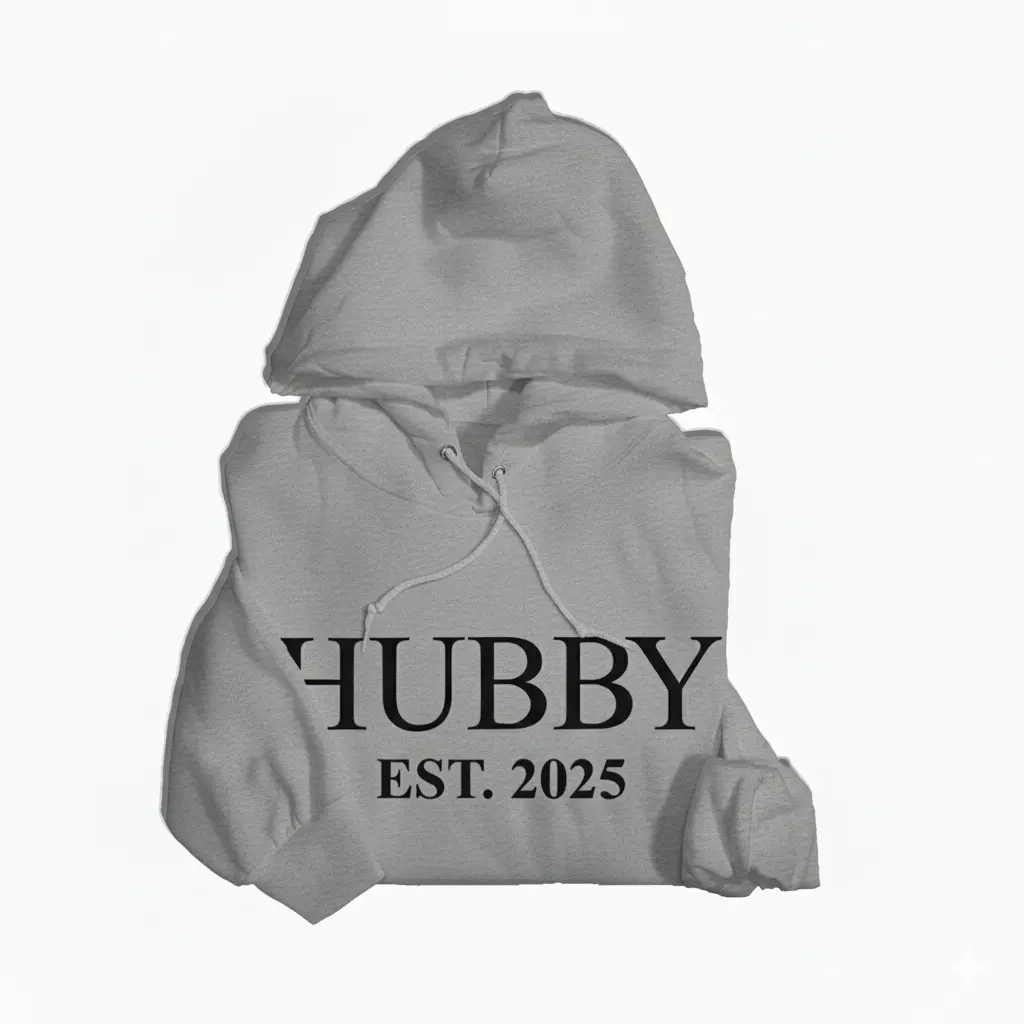 Personalized Embossed HUBBY Hoodie Contrast