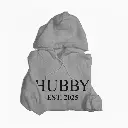 Personalized Embossed HUBBY Hoodie Contrast