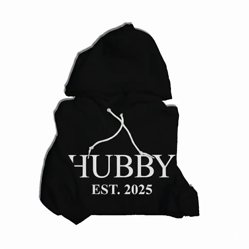 Personalized Embossed HUBBY Hoodie Contrast