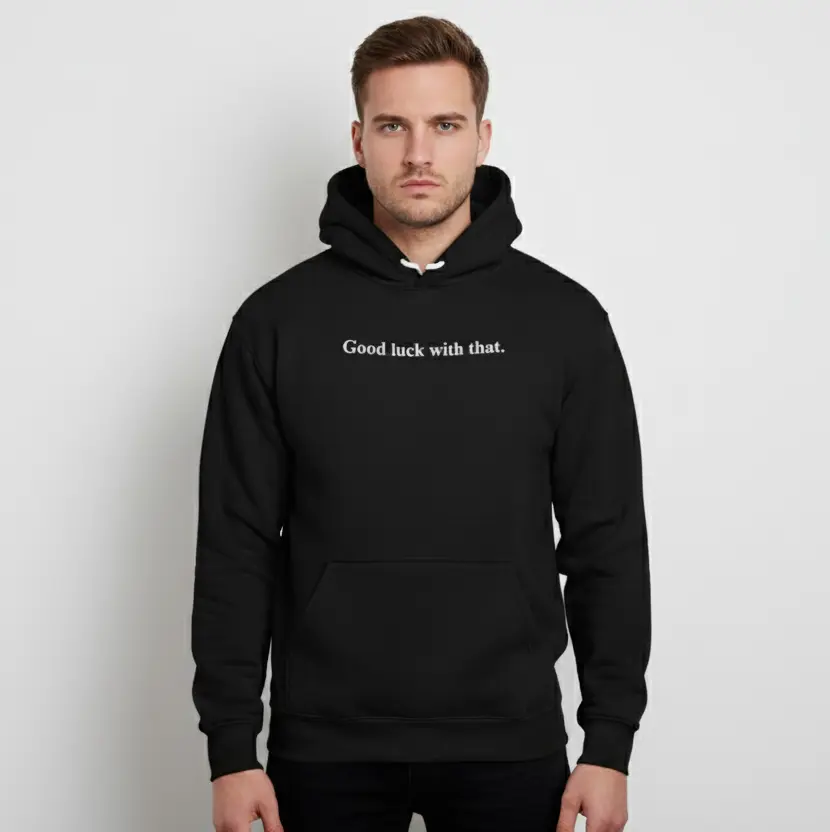 Good luck with that. - Embossed Puff Hoodie