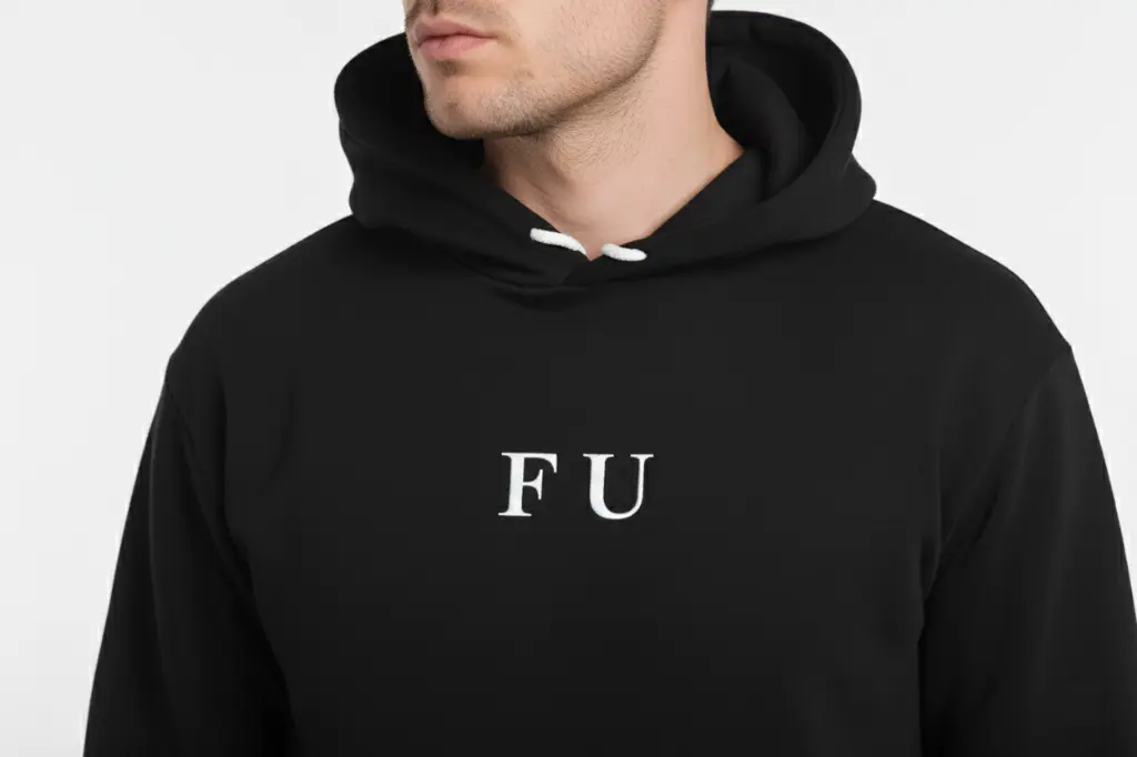 F U - Embossed Puff Hoodie