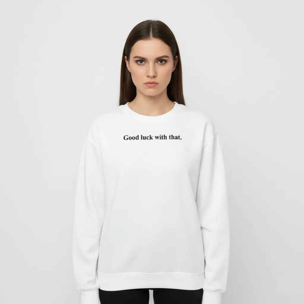 Good luck with that. - Embossed Puff Sweatshirt