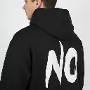 No - Embossed Puff Back Hoodie