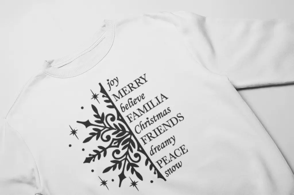 Embossed Snowflake Sweatshirt