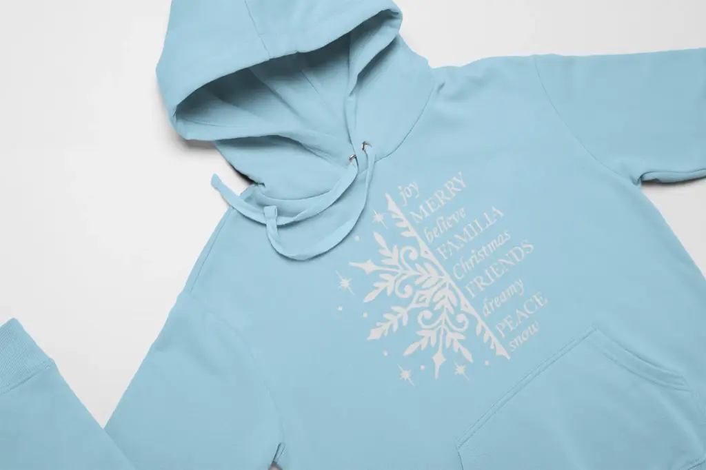 Embossed Snowflake Hoodie