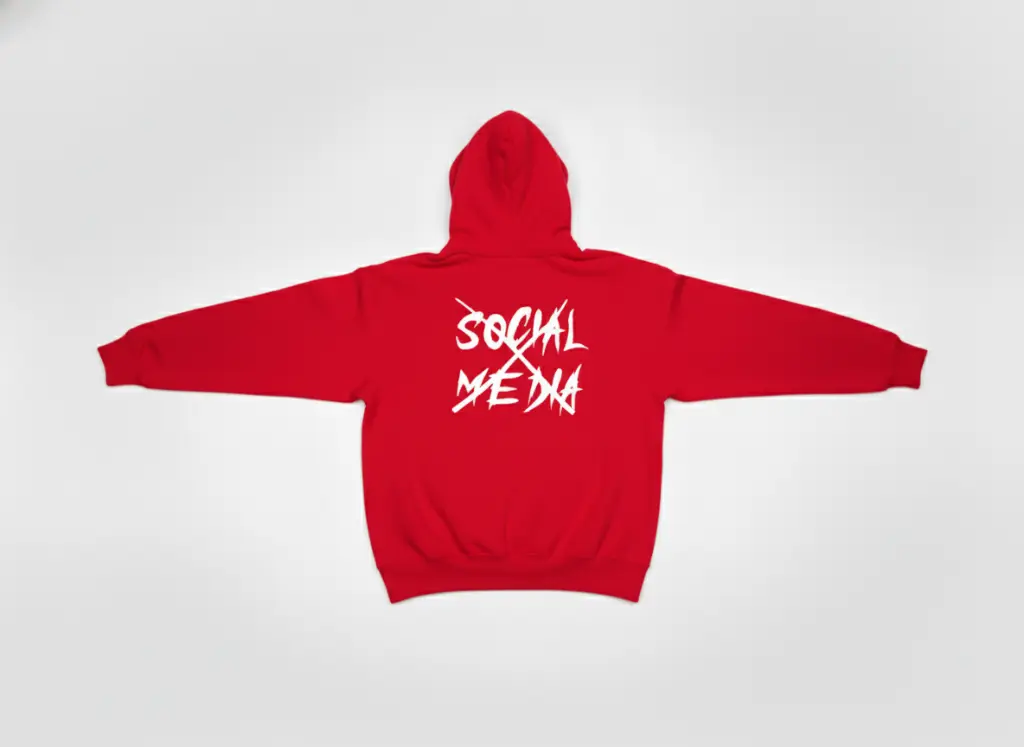 Social Media - Embossed Puff Back Hoodie