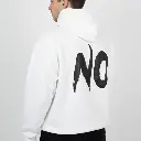No - Embossed Puff Back Hoodie