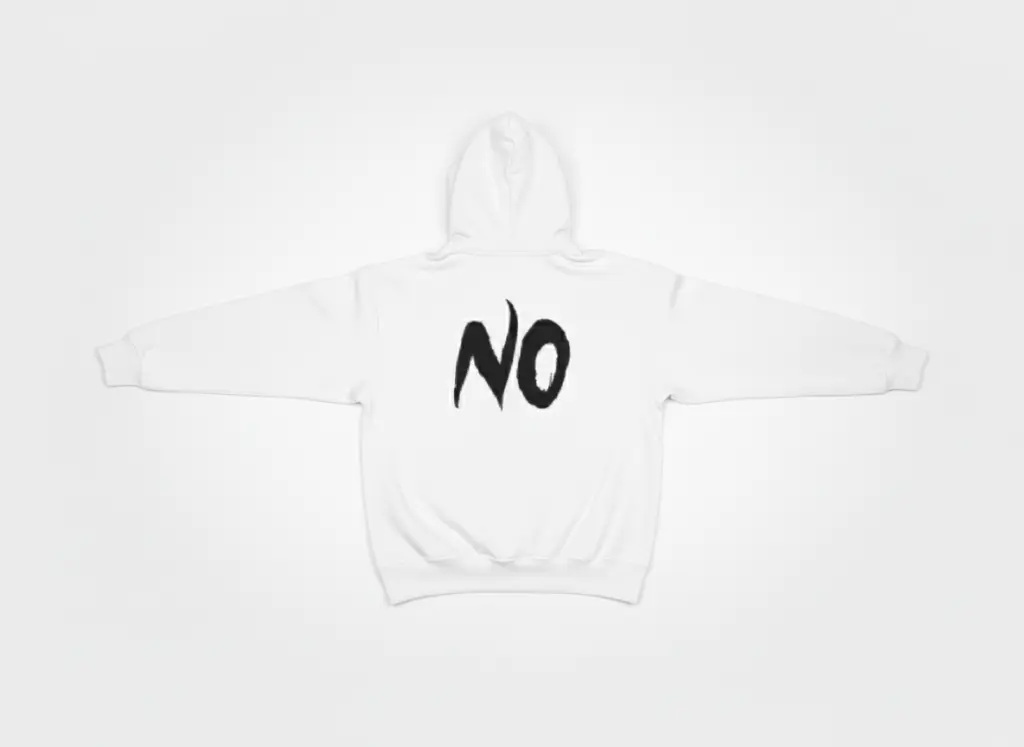 No - Embossed Puff Back Hoodie