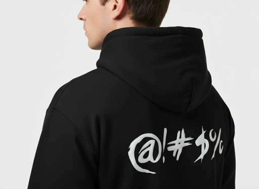 Untold - Embossed Puff Back Hoodie on model