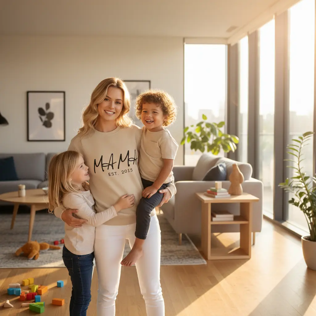 Personalized Embossed MAMA Sweatshirt