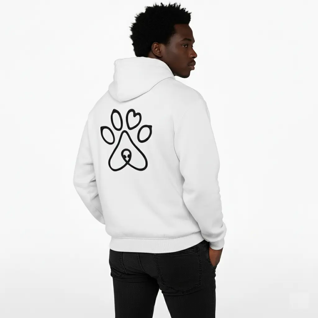 Pet's Love - Embossed Valentines White Hoodie