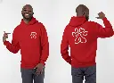 Pet's Love - Embossed Valentines Red Hoodie