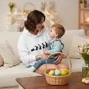 Easter Evolution - Embossed Easter White Hoodie