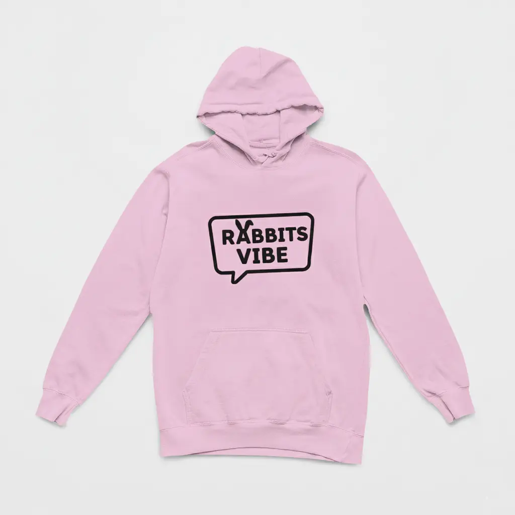 Rabbits - Embossed Easter Pink Hoodie